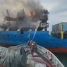 Kapal Kargo KM Alexindo 8 Terbakar di Teluk Jodoh, 1 ABK Luka Bakar