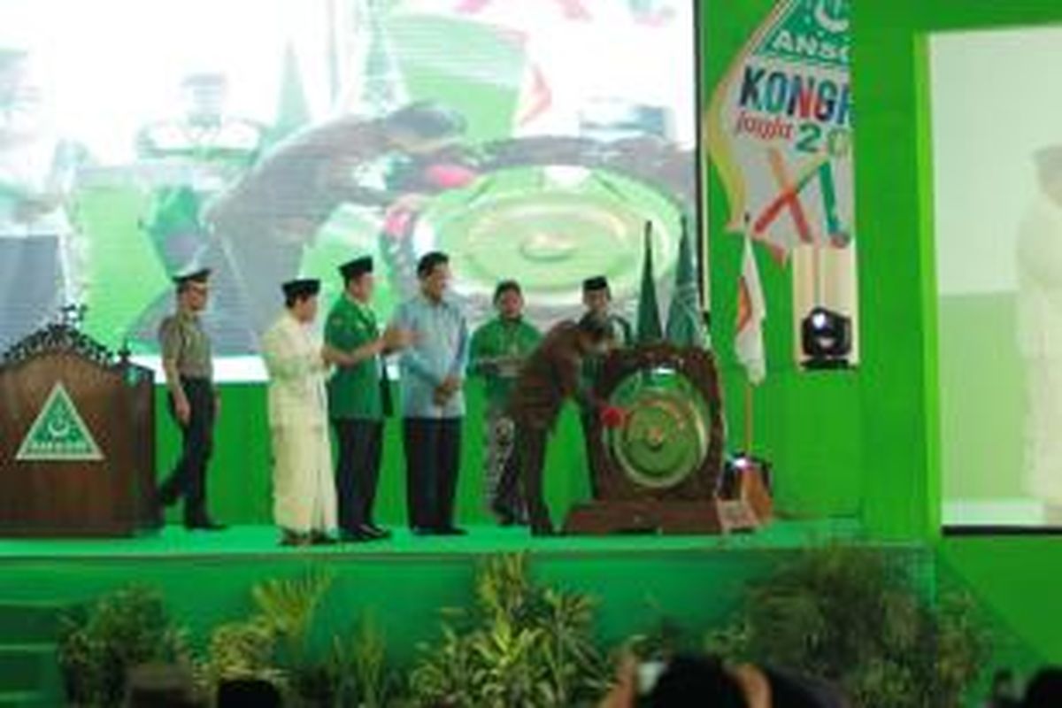 Kongres XV GP Ansor di Pondok Pesantren Sunan Pandanaran dibuka Wakil Presiden Jusuf Kalla, Kamis (26/11/2015).