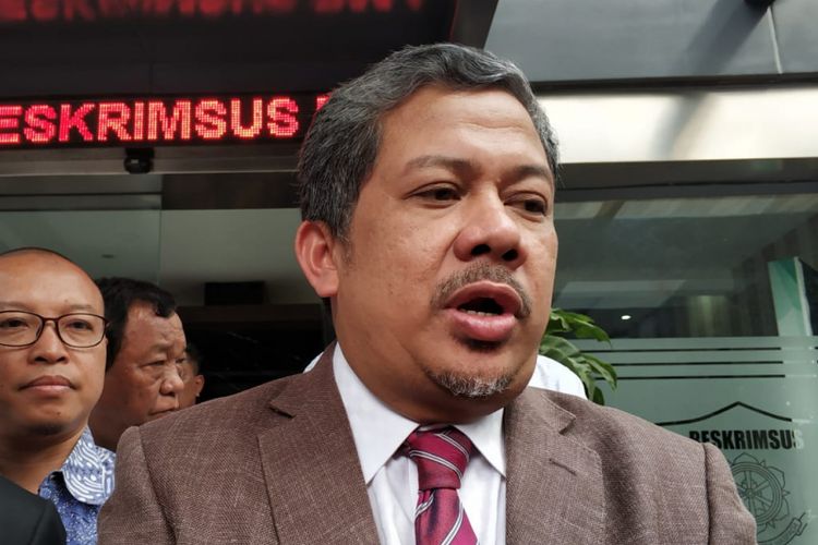Wakil Ketua DPR Fahri Hamzah jalani penyelidikan di Polda Metro Jaya, Selasa (17/8/2018)