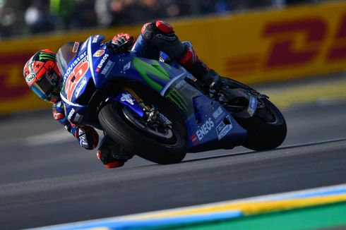 Vinales dan Rossi Kuasai Baris Terdepan Start GP Perancis