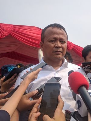 Kunjungan Menteri Kelautan dan Perikanan Edhy Prabowo di Pelabuhan Perikanan Muara Angke, Penjaringan, Jakarta Utara, Senin (28/10/2019)