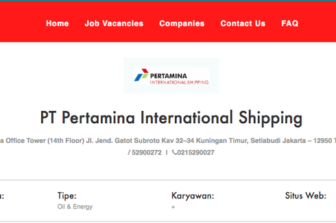 PT Pertamina International Shipping Buka 8 Lowongan Kerja, Daftar di Sini