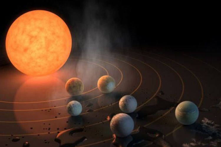 Sistem tata surya TRAPPIST-1 memiliki 7 planet yang diperkirakan sama ukurannya dengan planet Bumi dan tiga planet di zona 'Goldilocks'. Sistem planet ini disebut mirip dengan sistem planet Tata Surya.