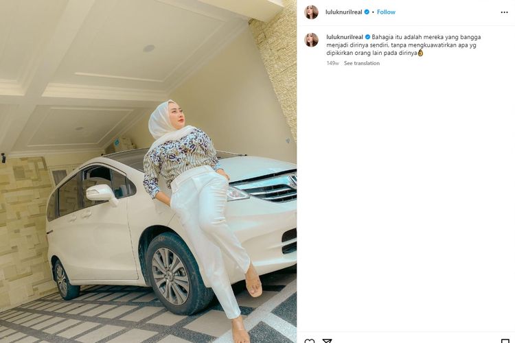 Luluk Nuril istri Bripka Nuril di Instagram