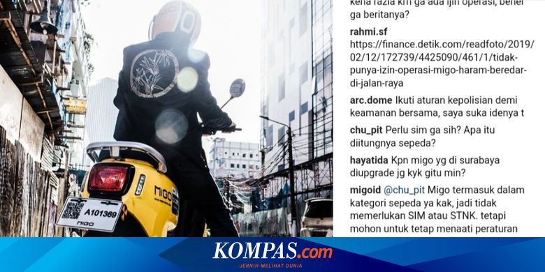 Manajemen Sepeda  Listrik  Migo Mengaku Sudah Larang 