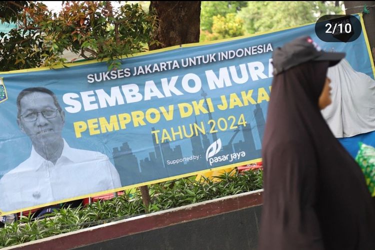Suasana Pasar sembako murah yang digelar Pemprov DKI Jakarta di Kantor Kecamatan Cilincing, Jakarta Utara, Rabu (6/3/2024).