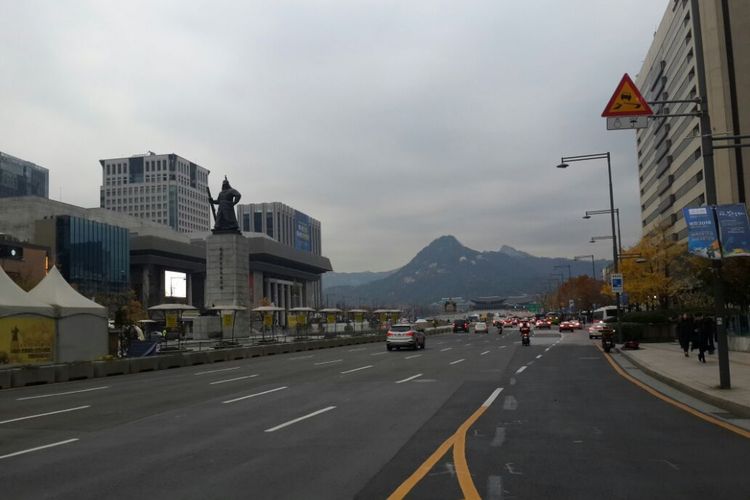 Salah satu sudut kota Seoul, Korea Selatan.