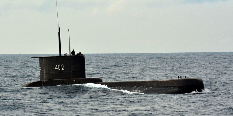 ARCHIVES PHOTO - The KRI Nanggala-402 submarine made in 1952 during the Maphilindo 2017 Border Security Operations Task Force exercise in the Java Sea, Friday (20/1/2017). 