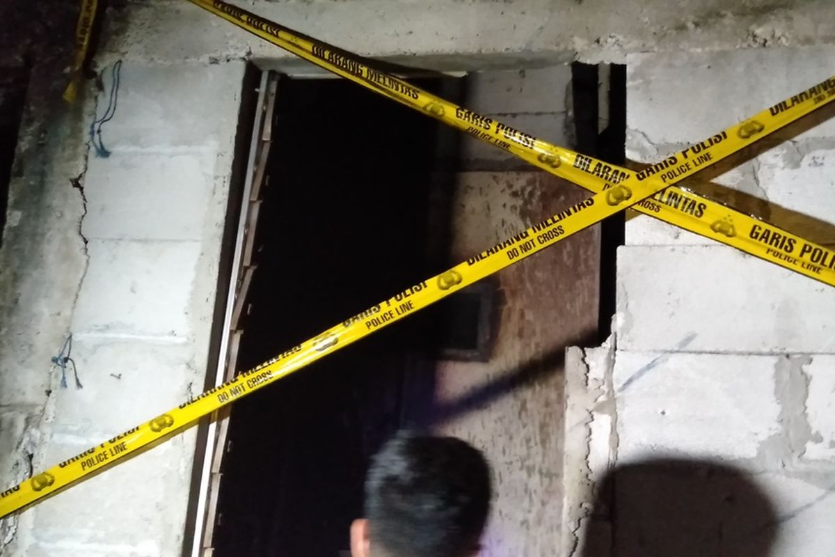 Ruang tempat Koko Hernadi (52) tewas dalam peristiwa kebakaran di kawasan Kebayoran Lama, Jakarta Selatan, Senin (27/1/2020)