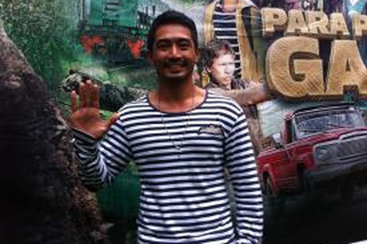 Yama Carlos hadir di jumpa pers film Para Pemburu Gajah, Kebun Binatang Ragunan, Jakarta Selatan, Kamis (5/6/2014).