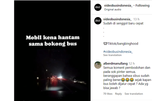 Video Kejadian Mobil Lane Hogger Kena Hantam Bokong Bus