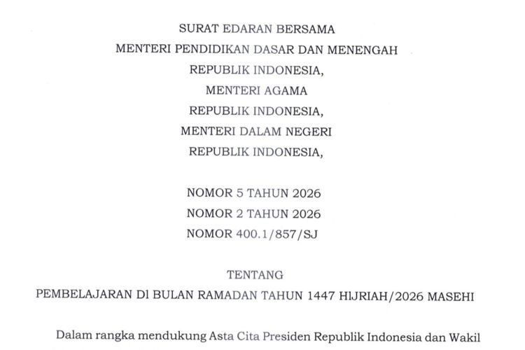 Catat, Ini Tanggal Masuk Sekolah Setelah Libur Lebaran 2026