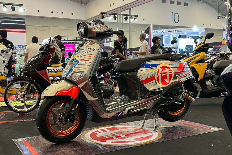 Modifikasi Honda Giorno bertema Pedrosa Shogun di IMOS 2025