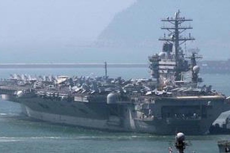 Kapal induk bertenaga nuklir USS Nimitz bergabung dalam latihan bersama angkatan laut Amerika Serikat dan Korea Selatan.