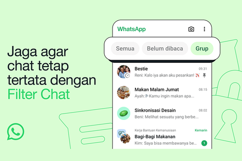 Tampilan Baru WhatsApp Punya 3 Tab Baru, “Semua”, “Belum Dibaca”, dan “Grup”, Apa Fungsinya?