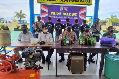 Bawa Puluhan Bom Ikan ke Raja Ampat, 5 Nelayan Ditangkap di Perairan Sorong