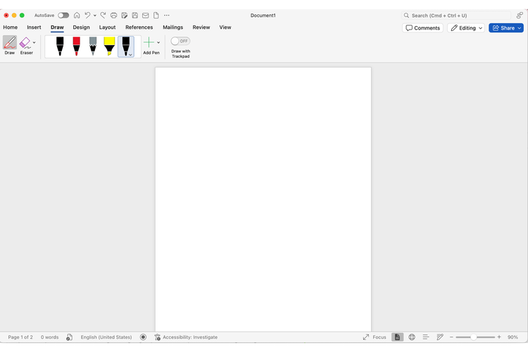 Ilustrasi cara buat tabel di word lewat fitur draw