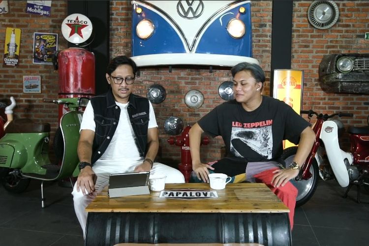 Rizky Febian menjadi bintang tamu dalam kanal YouTube Andre Taulany.