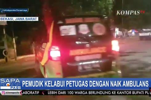 Nekat Mudik Naik Ambulans, Lima Warga Diputar Balik Petugas di Bekasi