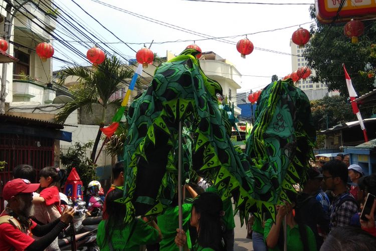 Suasana Jalan Kemenangan, Glodok, Jakarta Barat, Minggu (4/3/2018) pukul 11.04 WIB terpantau ramai.