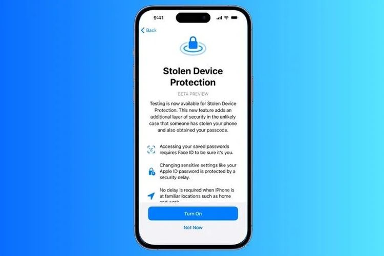 Fitur anti-maling iPhone atau disebut Stolen Device Protection