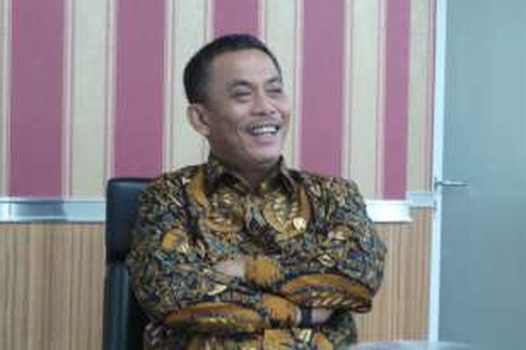Ketua DPRD DKI Jakarta sekaligus Sekretaris DPD Partai Demokrasi Indonesia Perjuangan (PDI-P) Prasetio Edi Marsudi, saat ditemui di ruang kerjanya di gedung DPRD DKI Jakarta, Senin (20/6/2016). 