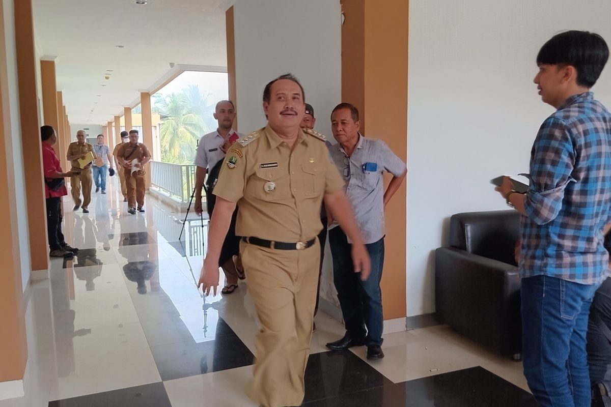 Bupati Pangandaran Jeje Wiradinata saat ditemui di Setda Pangandaran, Senin (19/6/2023).