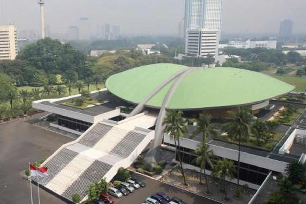 The Indonesian Parliament building in Senayan, Jakarta, 22 May 2009