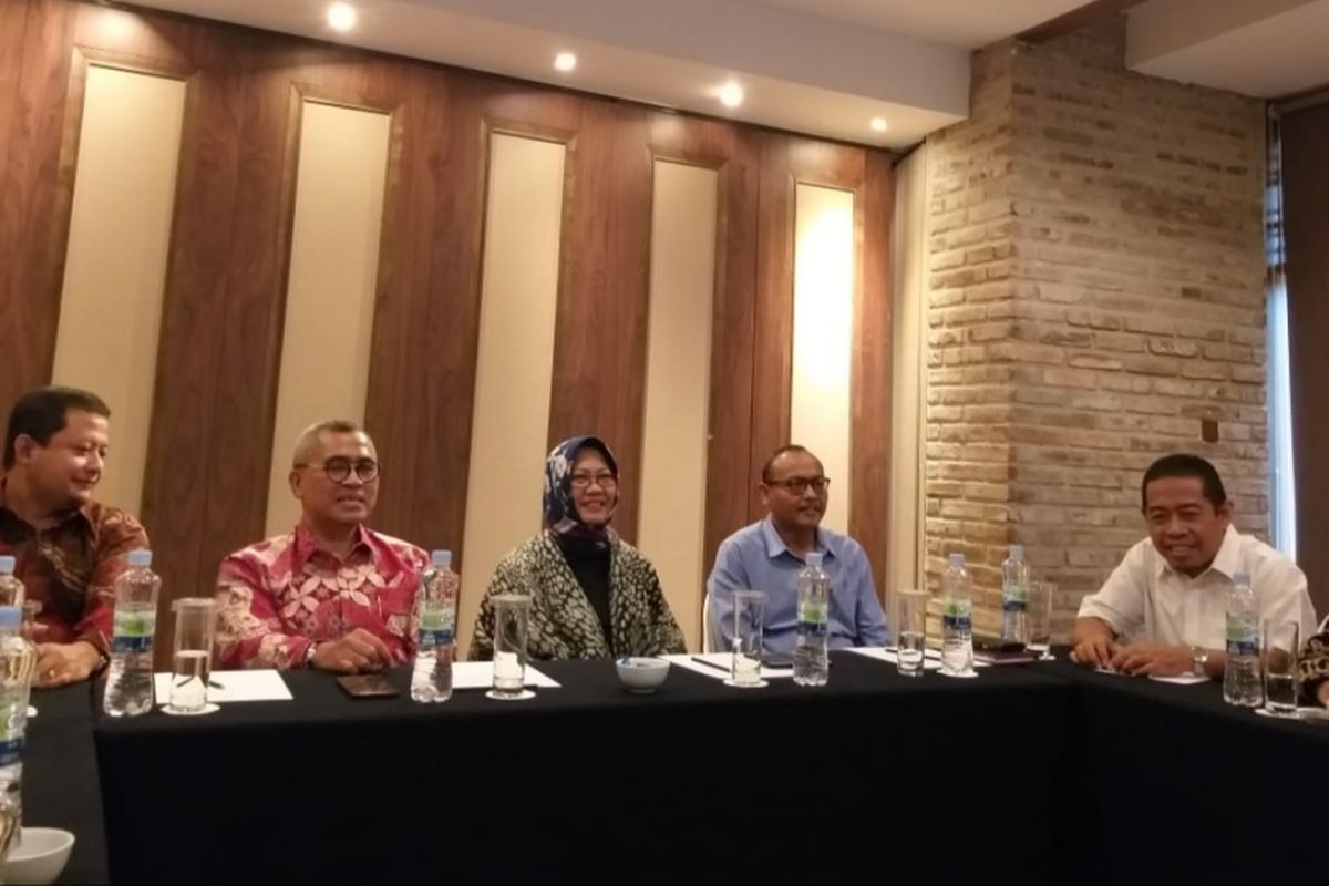 DPD Partai Gerindra DKI Jakarta dan DPW Partai Keadilan Sejahtera (PKS) DKI Jakarta menggelar rapat bersama tim panelis uji kepatutan dan kelayakan (fit and proper test) calon wakil gubernur DKI Jakarta di Hotel Aryaduta, Gambir, Jakarta Pusat, Rabu (23/1/2019).