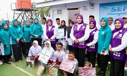 Ketum Posyandu Tri Tito Karnavian Dorong Pemulihan Warga Huntara Aceh Utara lewat Bansos dan Senam Sehat