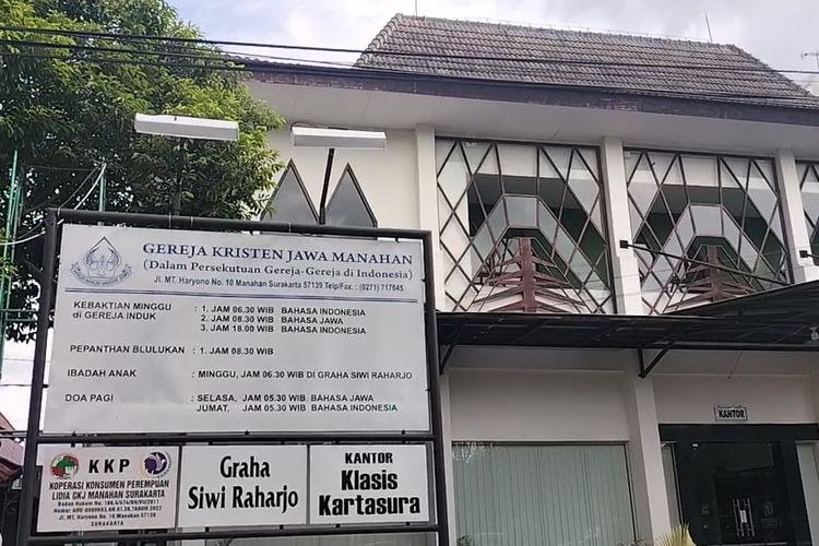 Gereja Kristen Jawa (GKJ) Manahan, Kecamatan Banjarsari, Kota Solo.