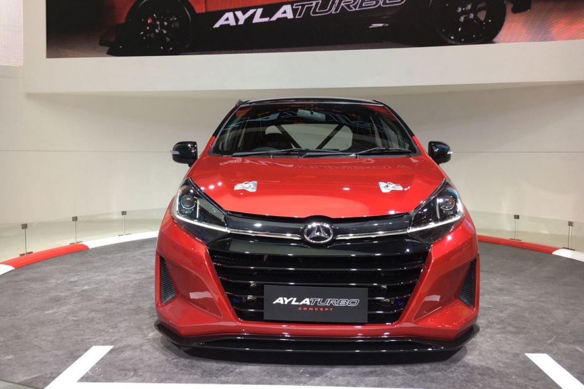 Daihatsu Ayla Turbo di GIIAS 2018.