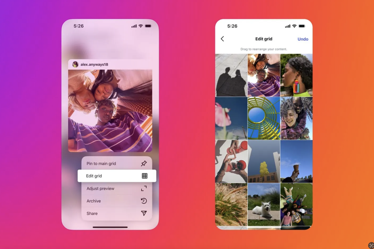 Instagram kini menggelontorkan fitur baru yang memungkinkan pengguna mengatur urutan tampilan feeds di akun profil IG dan tidak lagi terpaku pada urutan waktu 