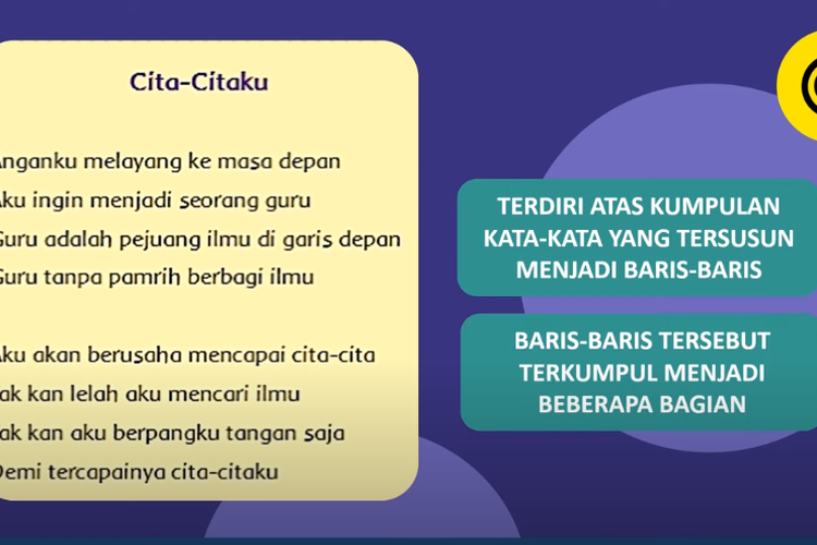 Jelaskan pengertian puisi menurut kamus besar bahasa indonesia