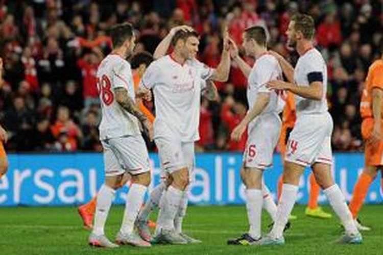 James Milner menentukan kemenangan Liverpool atas Brisbane Roar, Jumat (17/7/2015). 