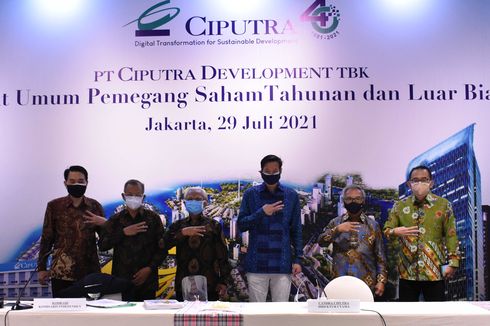 Ciputra Bagikan Dividen Tunai Rp 157,5 Miliar kepada Pemegang Saham