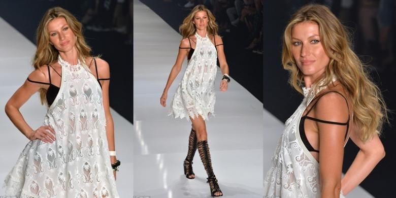 Gisele Bundchen mengakhiri perjalanannya sebagai model catwalk di acara Sao Paulo Fashion Week. 