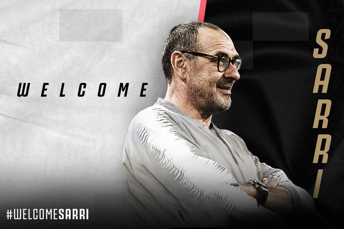 Maurizo Sarri diumumkan sebagai pelatih baru Juventus, Minggu (16/6/2019). 