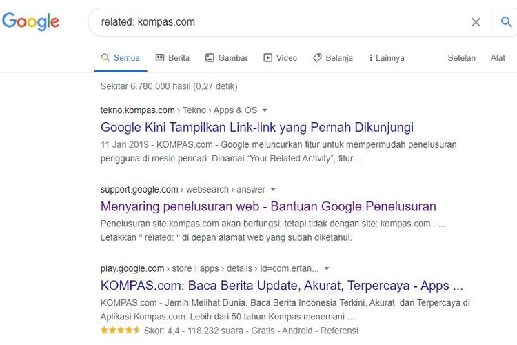 Cara menggunakan parameter Relate: untuk pencarian Google
