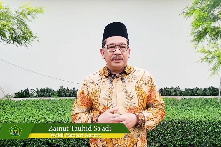 Wakil Menteri Agama Zainut Tauhid Sa'adi dalam penutupan Lomba Literasi Sirah Nabi Semua Membacanya 2022 yang digelar Majalah Mata Air pada 18 Desember 2022.