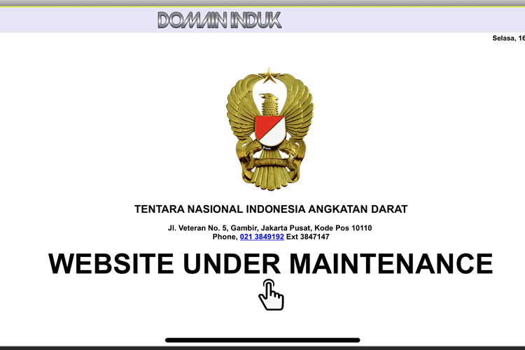 Website resmi Komando Cadangan Strategis Angkatan Darat (Kostrad) yang beralamat di www.kostrad.mil.id mengalami peretasan.