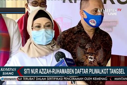 Pasangan Siti Nur Azizah dan Ruhamaben Mendaftarkan Diri ke KPU Tangsel