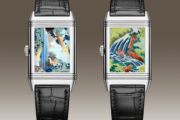 Jaeger-LeCoultre Reverso Tribute yang menampilkan lukisan Hokusai di sisi belakang arloji