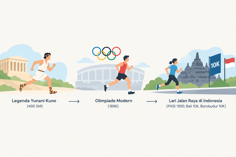 Sejarah Maraton: Berawal dari Kisah Yunani Kuno, Kini Berjarak 42,195 Km