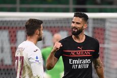 Hasil AC Milan Vs Torino: Giroud Samai Capaian Balotelli, Rossoneri Menang 1-0