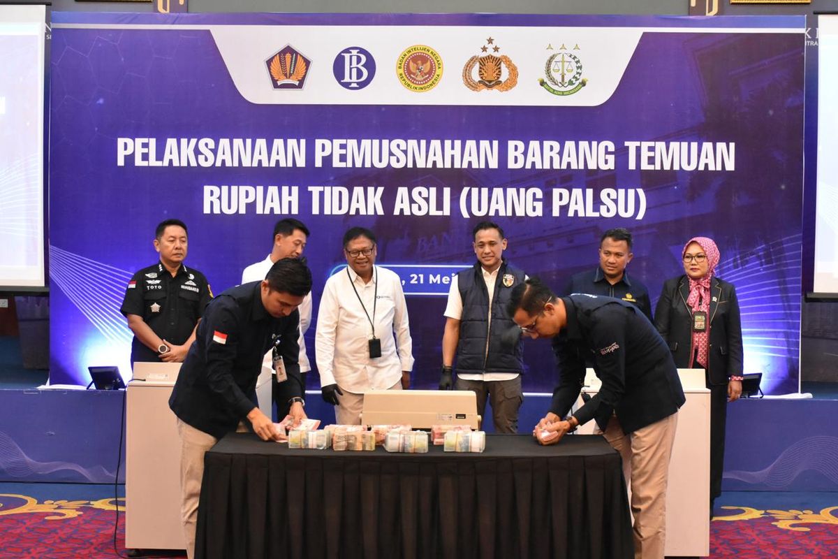 BI Musnahkan 5.454 Lembar Uang Palsu di Kepri, Tren Menurun