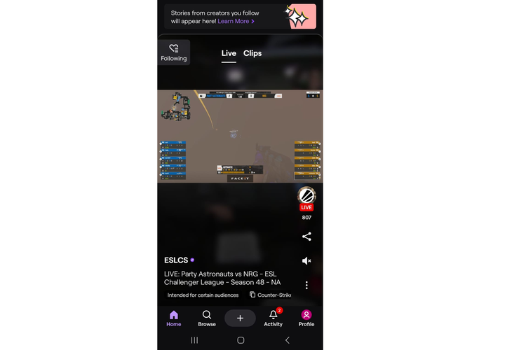 Tampilan baru Twitch kini mirip seperti TikTok