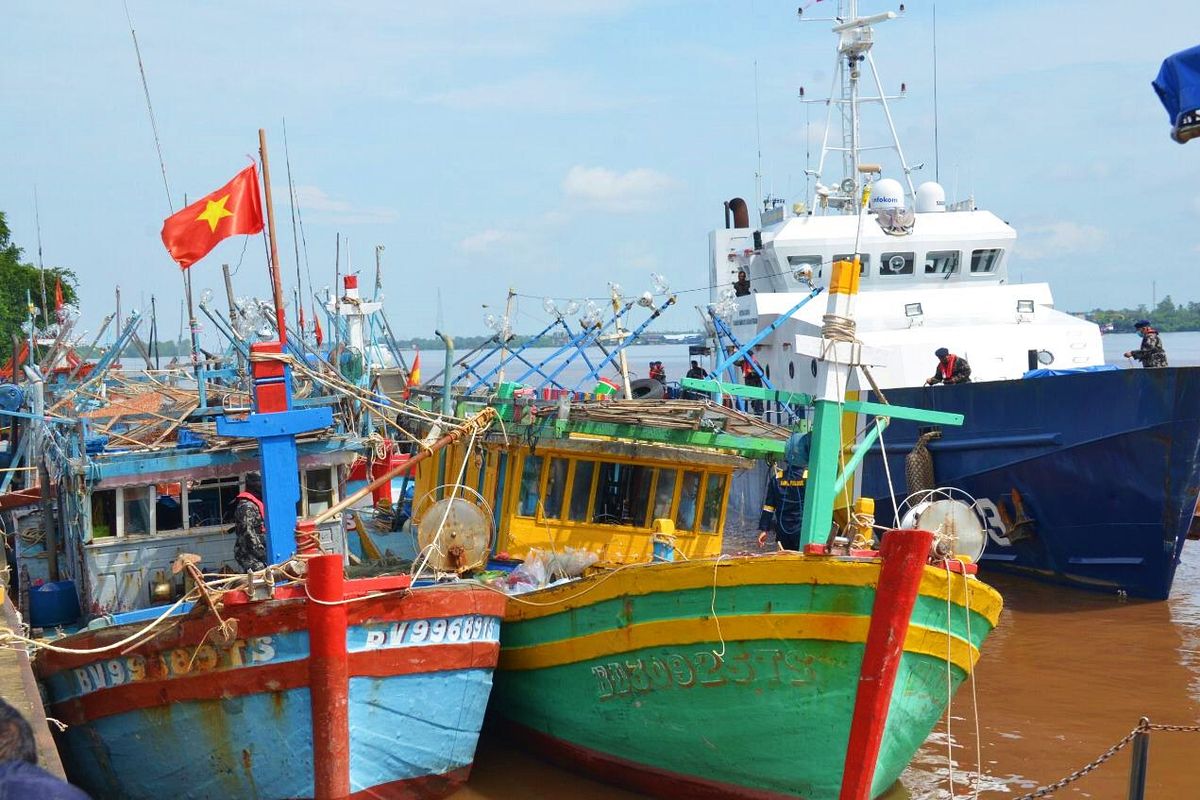 Barang Bukti Kapal Pencuri dari Vietnam.