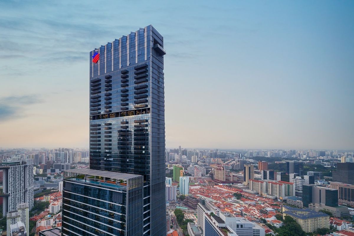 Aerial view of Wallich Residence, Singapore.