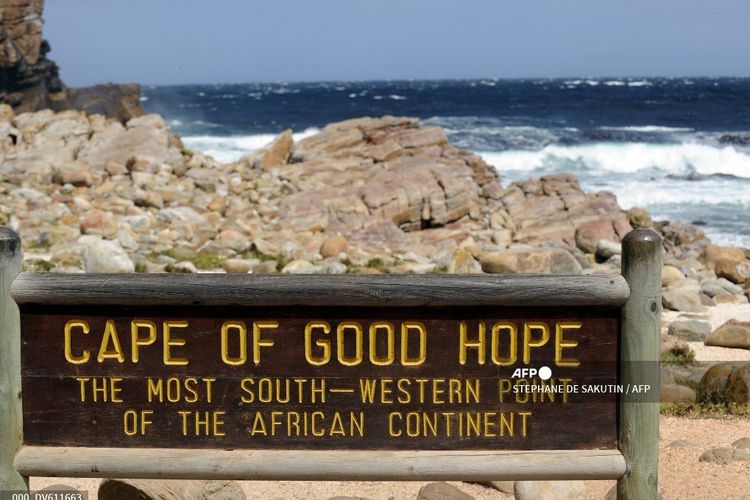 Tanjung Harapan (The Cape of Good Hope), titik paling Barat Daya Afrika Selatan pada 3 Desember 2009.